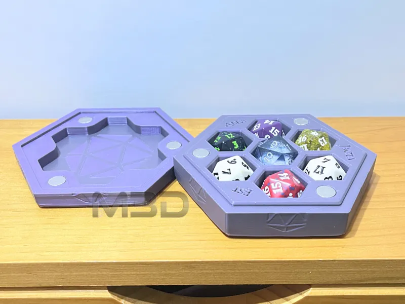 Hexagon Dice Box – Magnetic RPG Storage