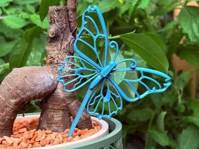 Ornamental Butterfly for Flower Pot Filigree/Stable