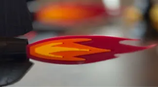 Afterburner flames for SR71 Blackbird