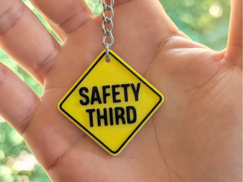 Safety Third - Keychain