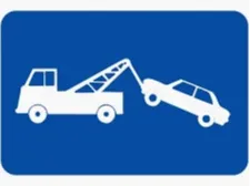 tow vehicle sign