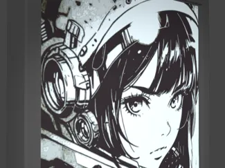 Anime Girl Retro Space