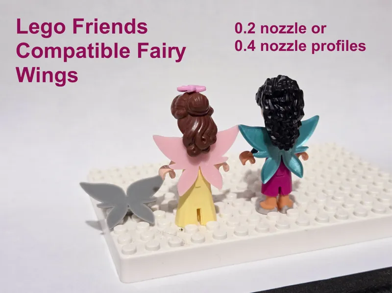 Brick friends fairy wings (mini-doll compatible)