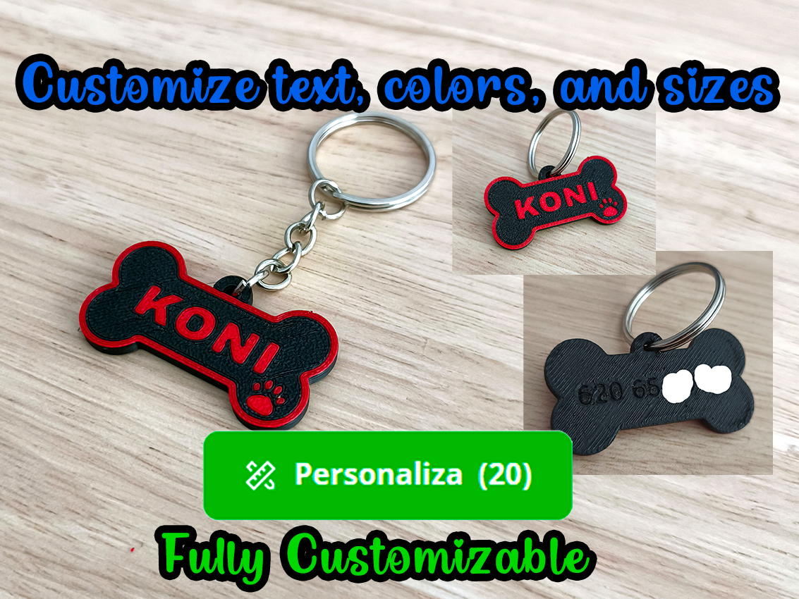 Llavero colgante personalizable de perro nombre