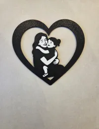 Silhouette cœur mère et fille — photo 3