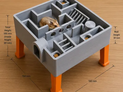 Hamster looks like a maze for food