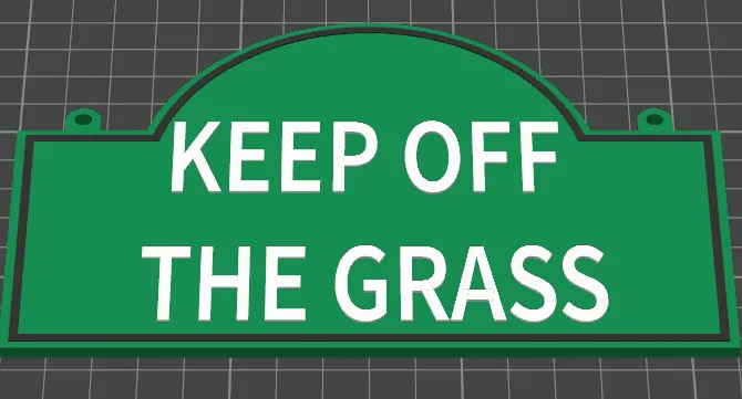 Keep off the Grass sign