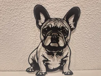 Wanddeko Französische Bulldogge Hund Silhouette