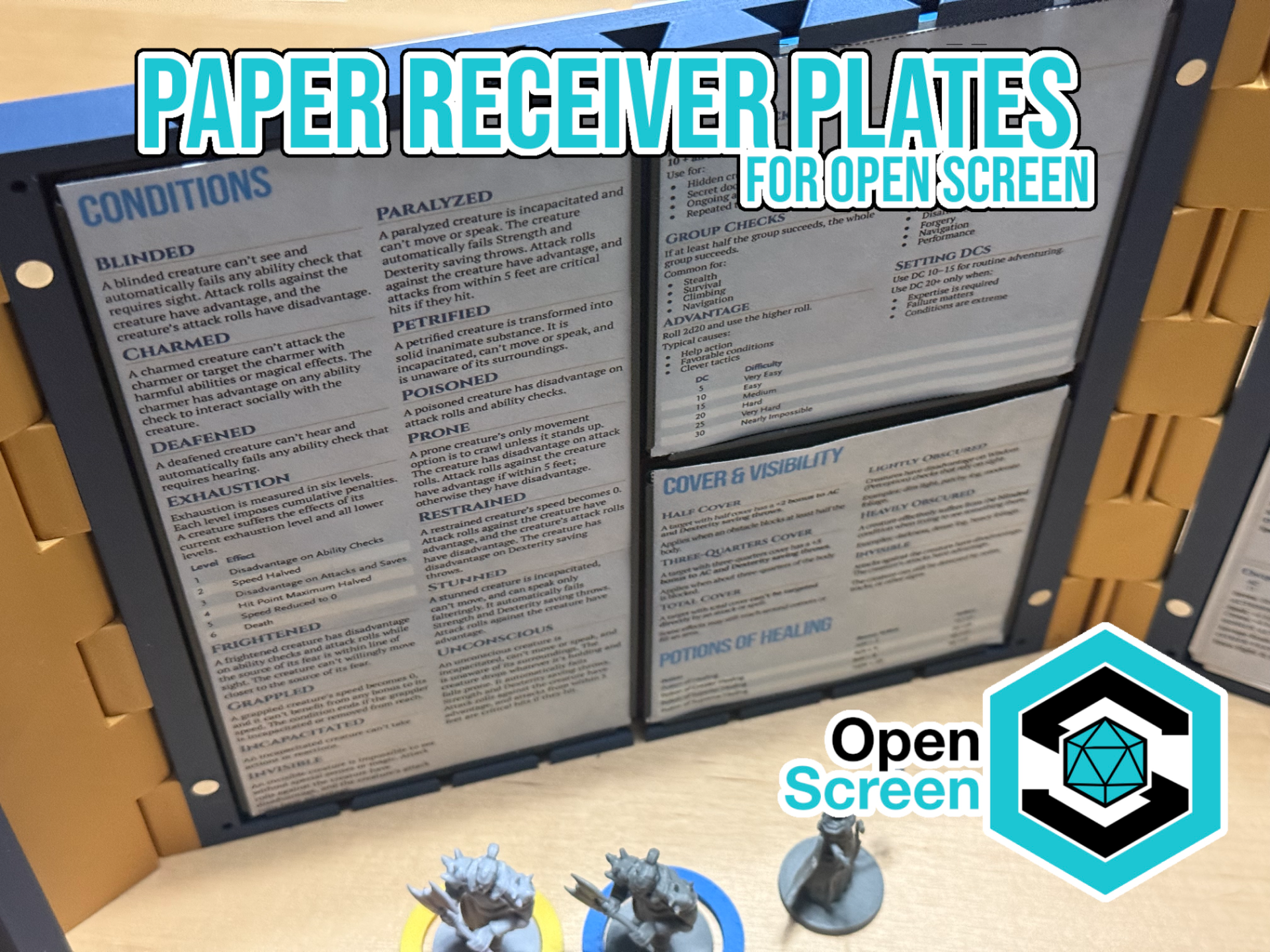 Paper Receiver Plates for Open Screen