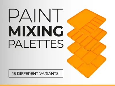80x80mm square Paint Mixing Palettes ~ 15 min each