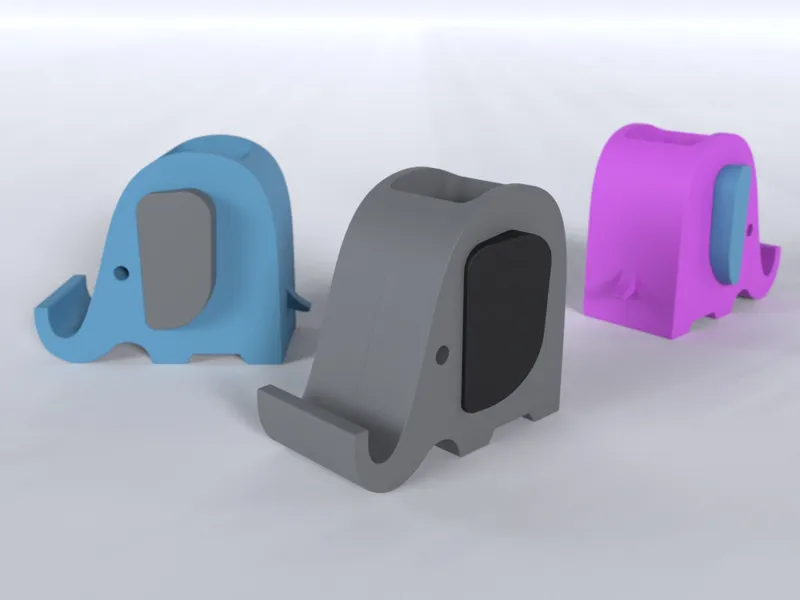 Elephant pen and phone holder