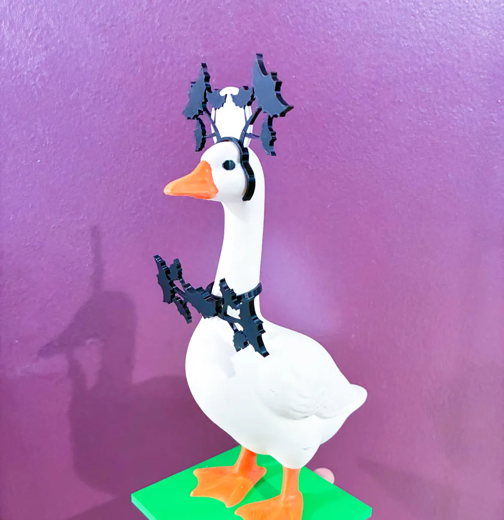 Bats and Moon Headband and Bow Tie Desk Goose Gear - Free 3D Print ...