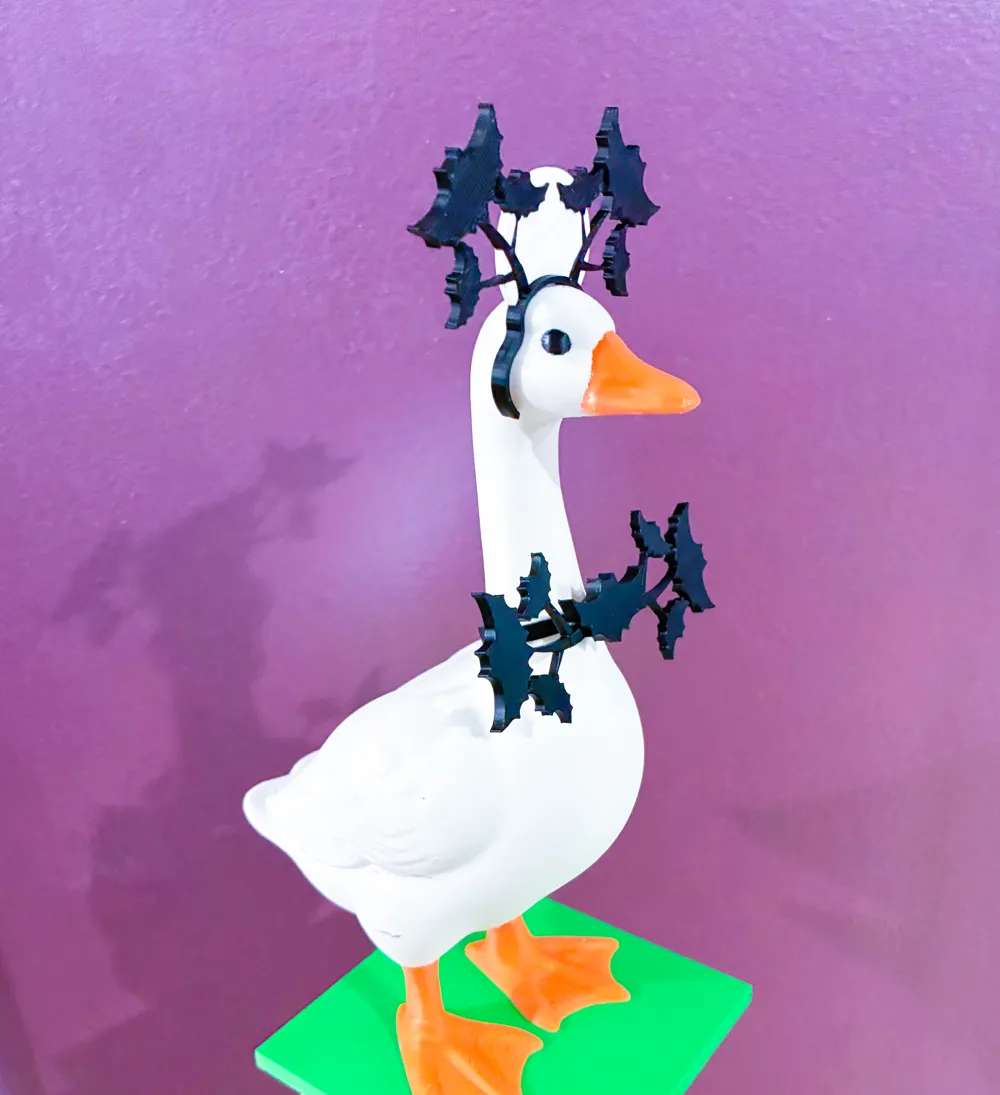 Bats and Moon Headband and Bow Tie Desk Goose Gear - Free 3D Print ...