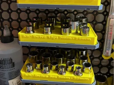 3/8" Drive Metric Sockets Storage Multiboard