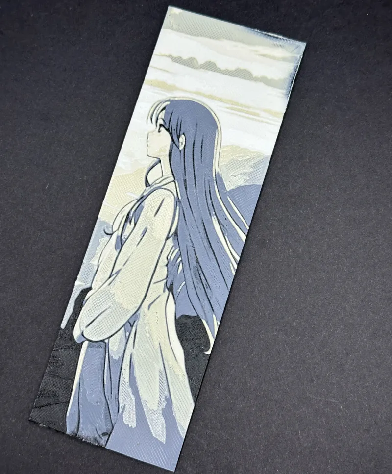 Hueforge Anime Girl Bookmark