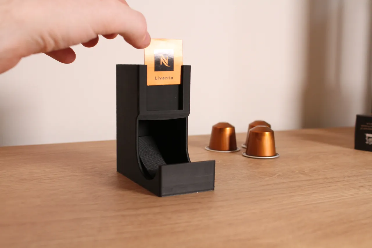 Nespresso Original Pod Dispenser with label Slot view 3