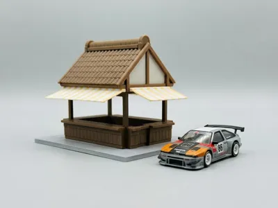 1/64 Japanese Food Stand Scale Model