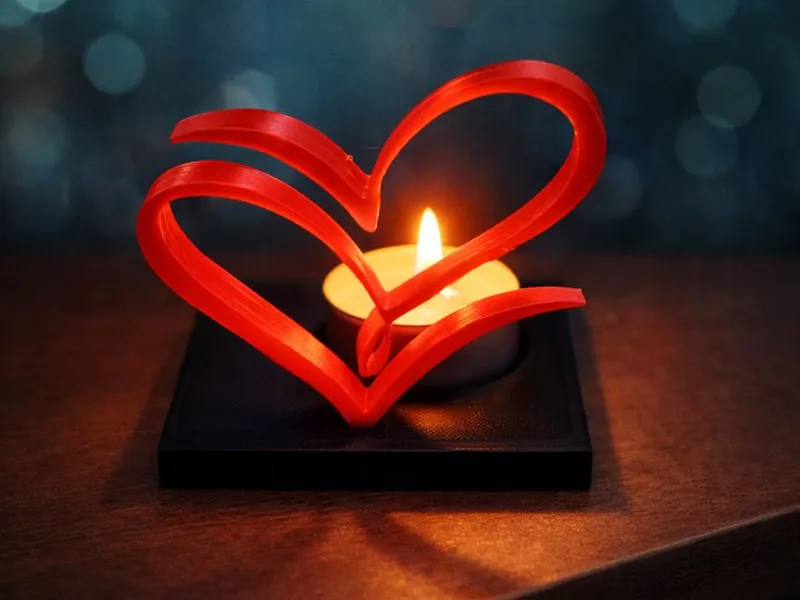 Minimal Heart Tealight Holder