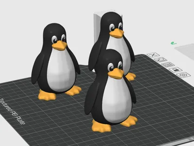 Tux Penguin - Coloured