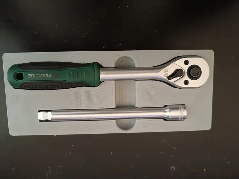 Gridfinity 3/8 Parkside ratchet holder