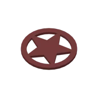 Badge étoile de shérif - pièce de test filament composite métal Protopasta — photo 2