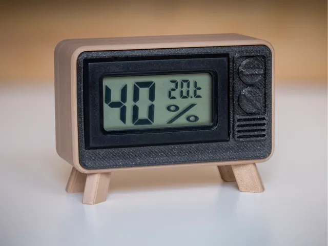 Thermometer Hygrometer stand - Retro TV