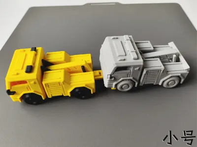 Dual style: Tow Truck, split plate dual-color/single-color simplified version (no supports, no hardware required)