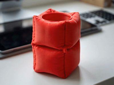 Puffer Jacket Pen Holder - Minimal Desk Organizer