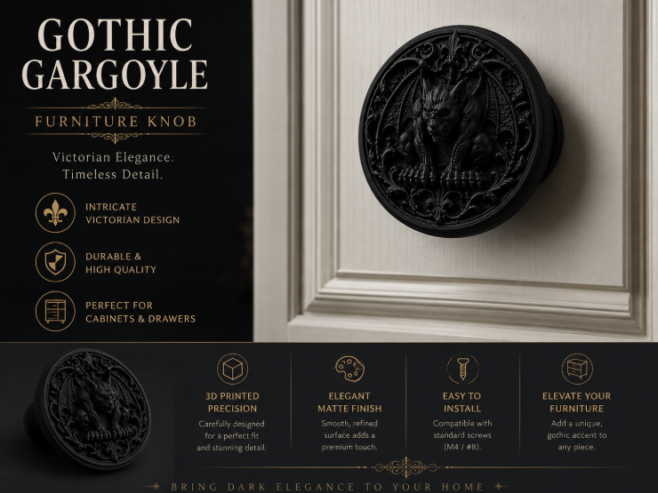 Gothic Gargoyle Cabinet Knob –  Furniture Hardware