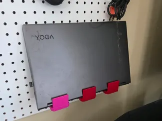 Pegboard laptop holder