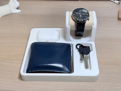 EDC Tray / Organizer (AirPods, key, wallet, watch)