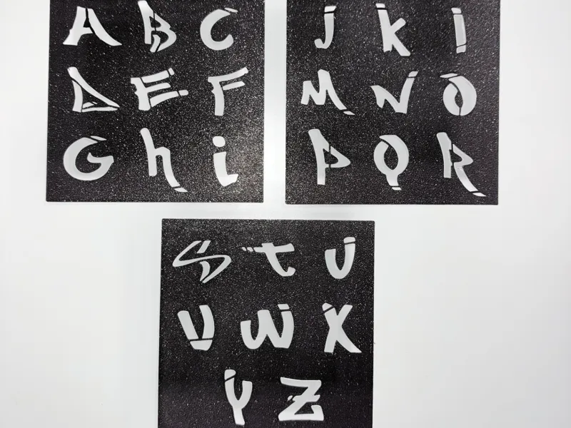 Schablonen Alphabet Graffiti