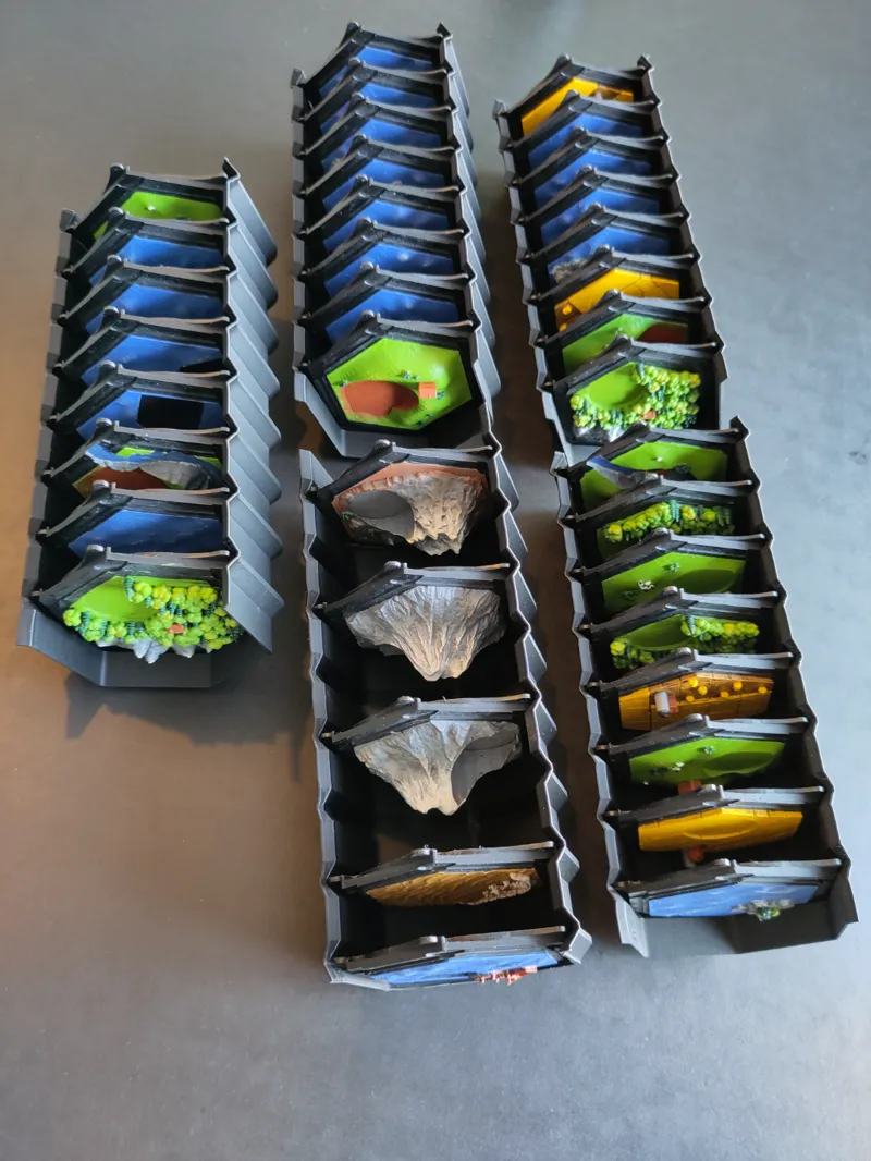 Catan Interlocking tiles Storage System