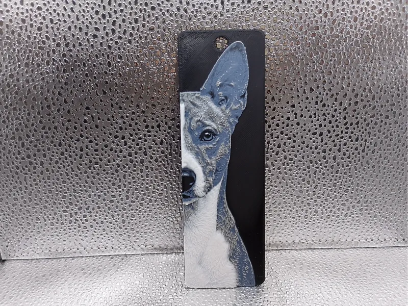 Basenji Bookmark – Hueforge