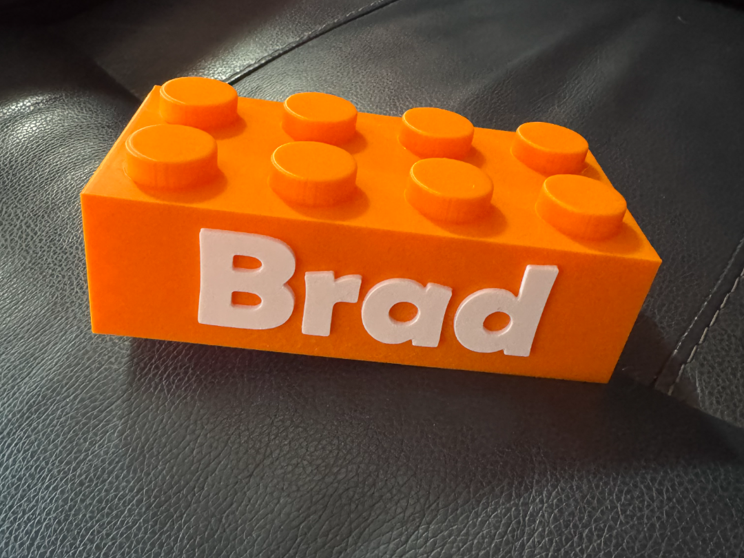 Custom Name Building Brick