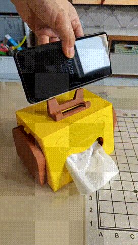 机器人多功能纸巾盒、可放手机、放遥控器、扩音、放零食