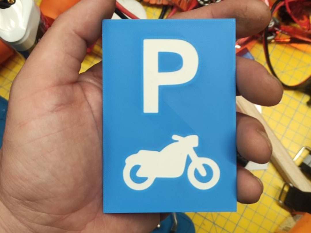 Motorcycle parking sign
