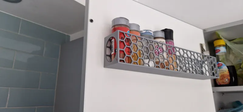 storage rack, organizer for herbs and spice - 400mm W 55mm D