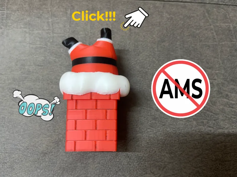 Santa stuck in chimney - Click fidget