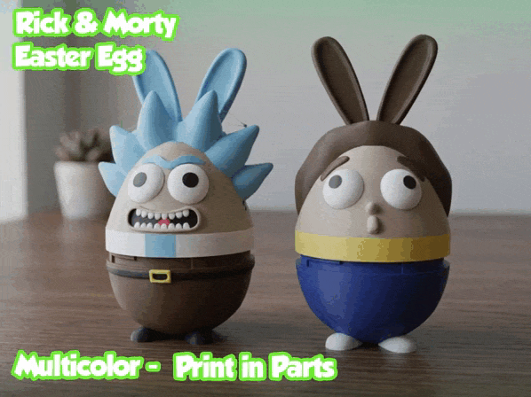Rick and Morty shaped Easter egg container