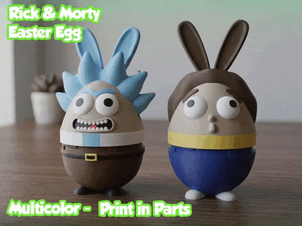 Rick and Morty shaped Easter egg container