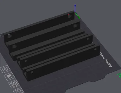 TROFAST under-shelf/desk rails trimmed for A1 mini