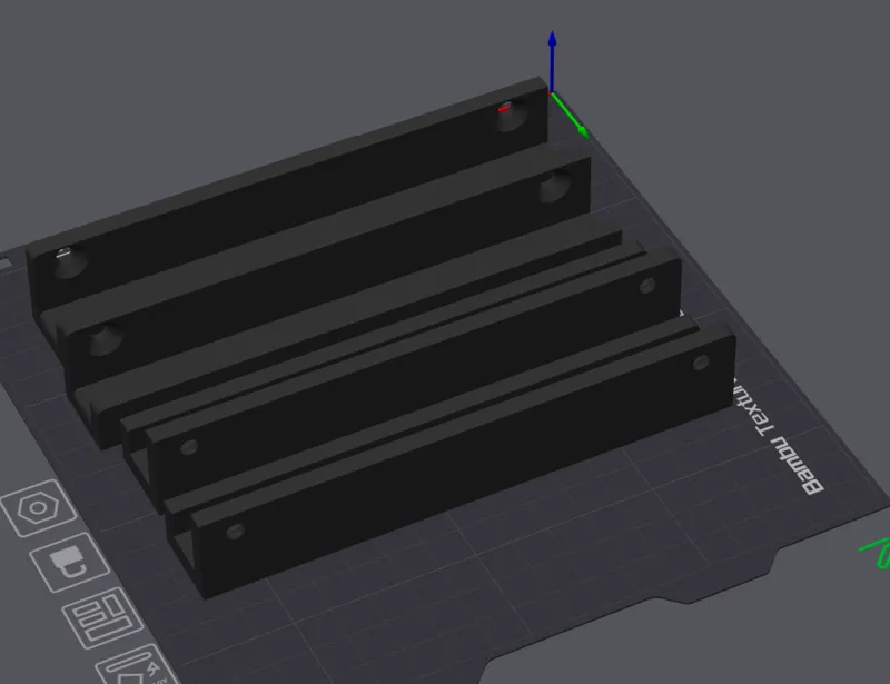 trofast under shelf/desk rails  trimmed for a1mini