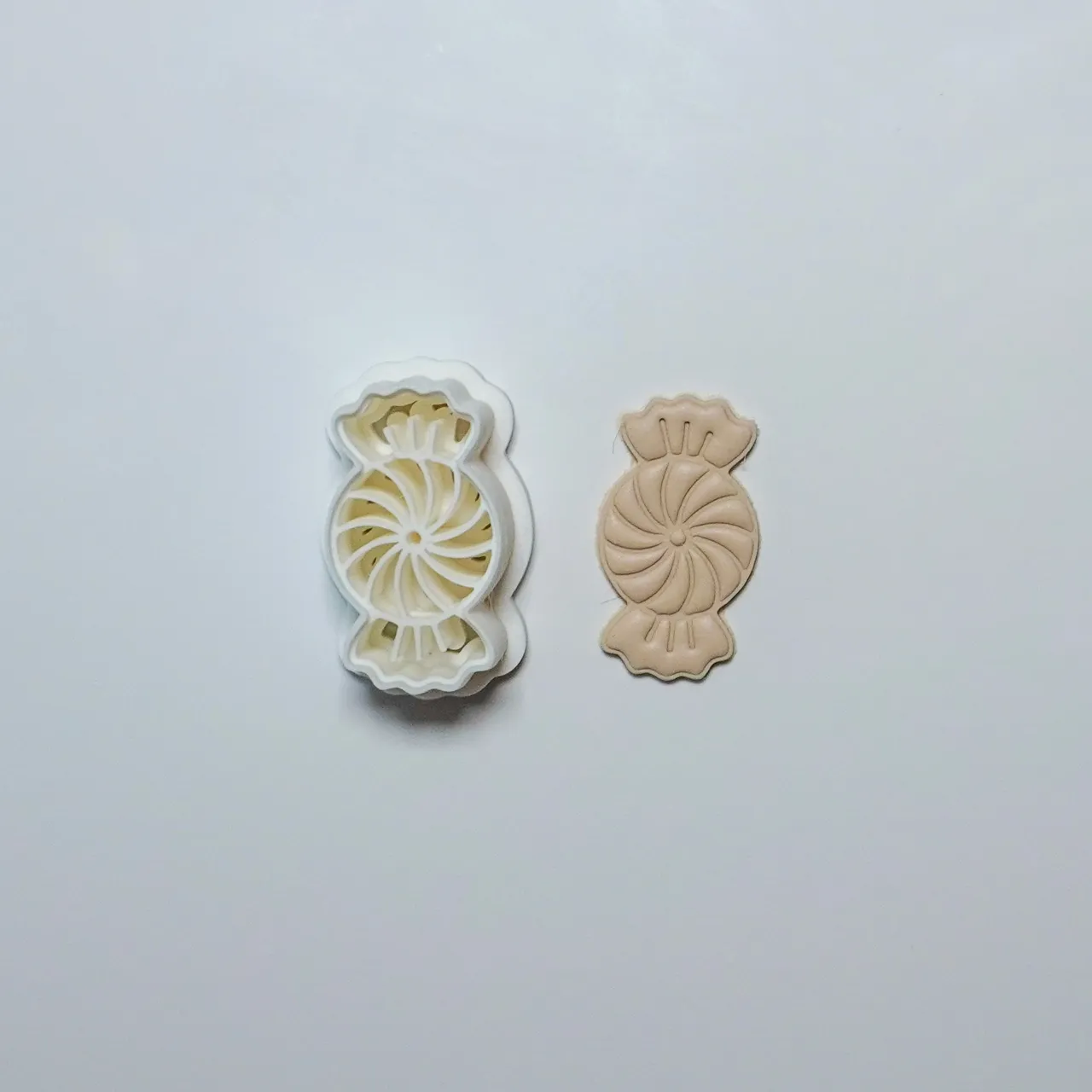 Peppermint Polymer Clay Cutter Earrings view 2