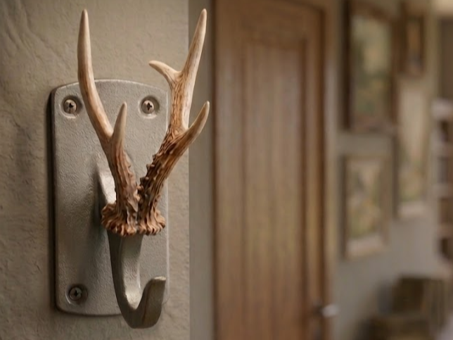 Coat Hook with Antlers