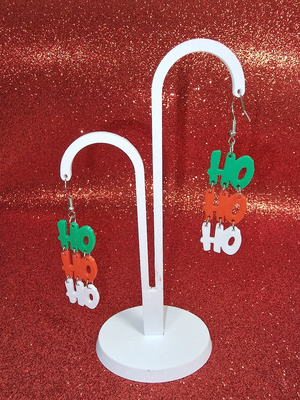 Christmas "ho ho ho" earrings view 3