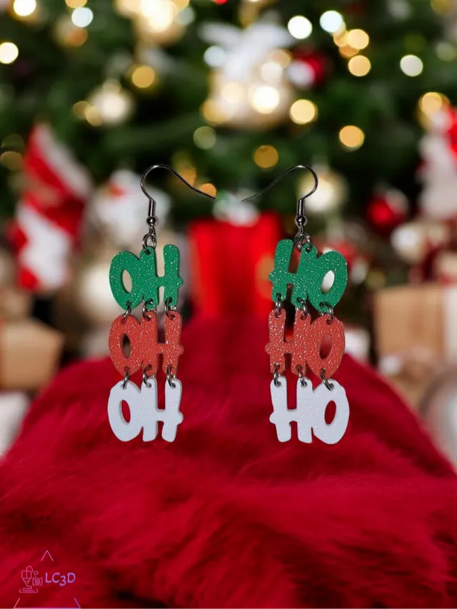 Christmas "ho ho ho" earrings