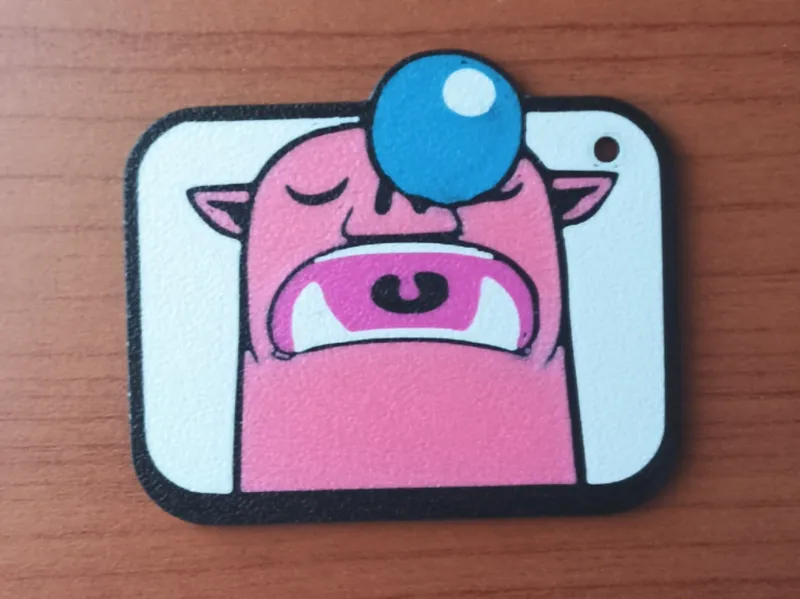 Clash Royale Bored Hog Emote Keychain