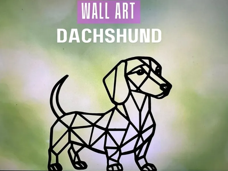 Geometric Dachshund Wall Art