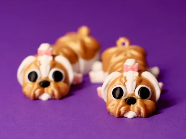 Articulated Shih Tzu - Flexi Dog & Keychain